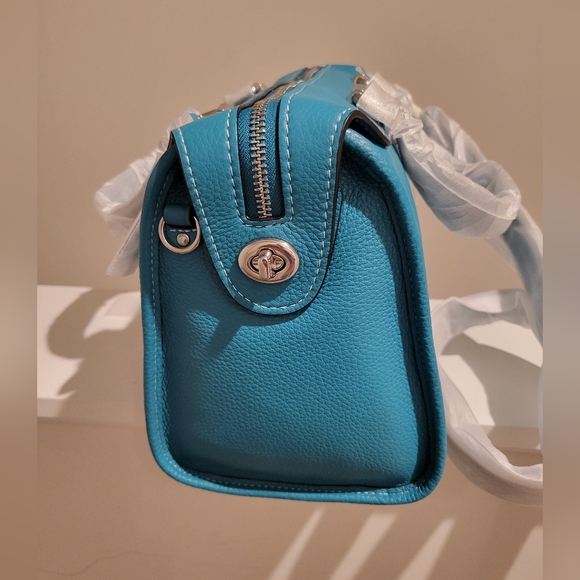 Nwt Teal Coach Millie Satchel - Picture 4 of 6